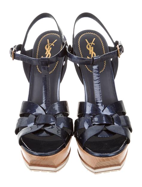 classic tribute ysl brown|Saint Laurent Tribute Platform Sandal (Women) .